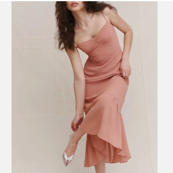 Reformation Dresses & Skirts - Reformation Emersyn Midi Dress in Praline Size 2